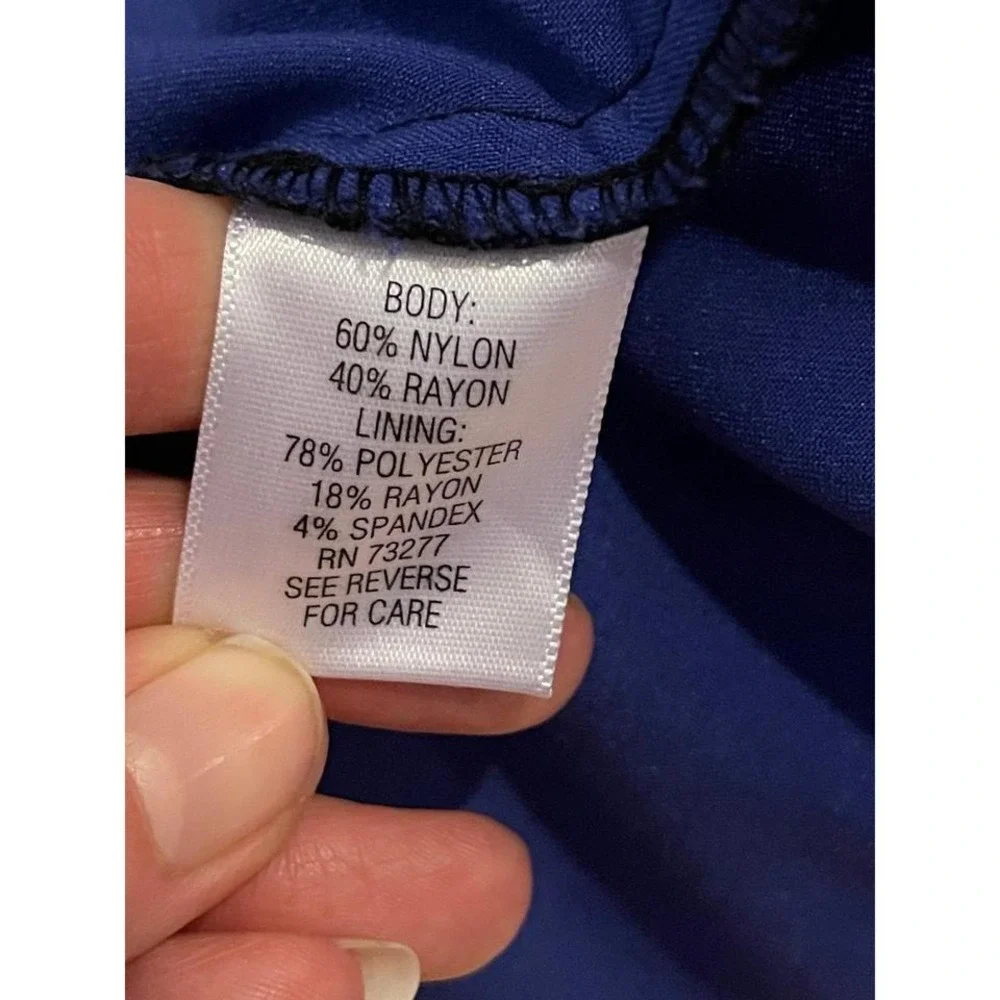 Simply Vera Vera Wang 2 Purple/Black‎ Lace Knee Length BodyCon Zipper Back - Picture 7 of 7